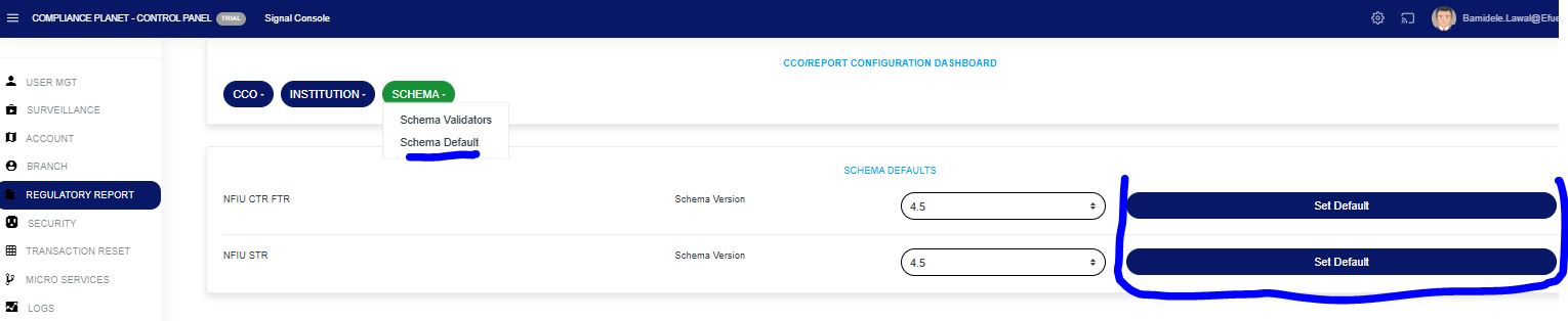 How To Set NFIU CTR-FTR and STR Report Schema Versions And Validators ...