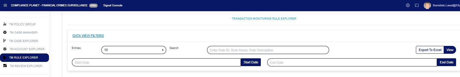 How to Carry out TM Rule Explorer Operations on Digital Financial ...